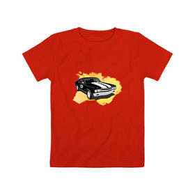 Детская футболка хлопок с принтом Chevrolet Chevelle SS в Екатеринбурге, 100% хлопок | круглый вырез горловины, полуприлегающий силуэт, длина до линии бедер | chevelle | chevrolet | ss |  шевроле | машина | шевиль