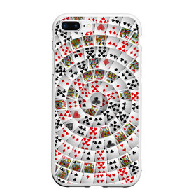 Чехол для iPhone 7Plus/8 Plus матовый с принтом Игральные карты 3 в Екатеринбурге, Силикон | Область печати: задняя сторона чехла, без боковых панелей | карты | настольные игры | пасьянс | покер