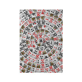 Обложка для паспорта матовая кожа с принтом Игральные карты 3 в Екатеринбурге, натуральная матовая кожа | размер 19,3 х 13,7 см; прозрачные пластиковые крепления | Тематика изображения на принте: карты | настольные игры | пасьянс | покер