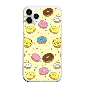 Чехол для iPhone 11 Pro матовый с принтом Сладкие пончики в Екатеринбурге, Силикон |  | булочки | гомер симпсон | еда | пончики | сладости