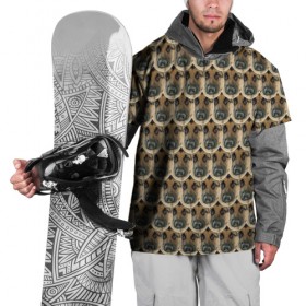 Накидка на куртку 3D с принтом Текстура из овчарок в Екатеринбурге, 100% полиэстер |  | овчарка | овчарки | песик | песики | собака | собаки