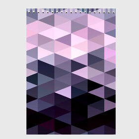 Скетчбук с принтом Pixel Polygon в Екатеринбурге, 100% бумага
 | 48 листов, плотность листов — 100 г/м2, плотность картонной обложки — 250 г/м2. Листы скреплены сверху удобной пружинной спиралью | геометрия | полигоны | треугольник