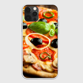 Чехол для iPhone 12 Pro Max с принтом Пицца в Екатеринбурге, Силикон |  | базилик | еда | зелень | маслины | оливки | пицца | помидоры