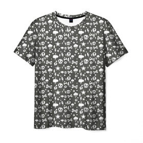 Мужская футболка 3D с принтом Ужастики 2 в Екатеринбурге, 100% полиэфир | прямой крой, круглый вырез горловины, длина до линии бедер | halloween | зомби | кости | мистика | рисунок | ужасы | хеллоуин | череп