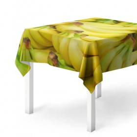Скатерть 3D с принтом бананы в Екатеринбурге, 100% полиэстер (ткань не мнется и не растягивается) | Размер: 150*150 см | Тематика изображения на принте: 