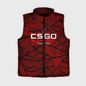 Женский жилет утепленный 3D с принтом cs:go   Crimson Web Style Factory New (Кровавая паутина | Прям с завода) в Екатеринбурге,  |  | blood | crimson | cs | csgo | web | го | кровь | кс | паутина