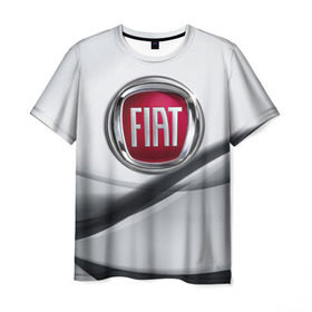 Мужская футболка 3D с принтом FIAT в Екатеринбурге, 100% полиэфир | прямой крой, круглый вырез горловины, длина до линии бедер | fiat | авто | автомобиль | водитель | машина | тачка | фиат