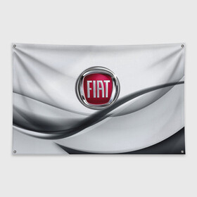 Флаг-баннер с принтом FIAT в Екатеринбурге, 100% полиэстер | размер 67 х 109 см, плотность ткани — 95 г/м2; по краям флага есть четыре люверса для крепления | fiat | авто | автомобиль | водитель | машина | тачка | фиат