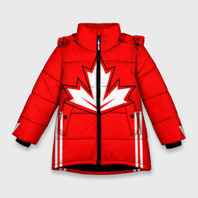 Зимняя куртка для девочек 3D с принтом Сборная Канады по хоккею 2016 в Екатеринбурге, ткань верха — 100% полиэстер; подклад — 100% полиэстер, утеплитель — 100% полиэстер. | длина ниже бедра, удлиненная спинка, воротник стойка и отстегивающийся капюшон. Есть боковые карманы с листочкой на кнопках, утяжки по низу изделия и внутренний карман на молнии. 

Предусмотрены светоотражающий принт на спинке, радужный светоотражающий элемент на пуллере молнии и на резинке для утяжки. | world cup hockey | брент бёрс | вратарь | дрю даути | защитник | канада | клюшка | кубок мира | нападающий | петерс билл | сanada | сборная канады | сидни патрик кросби | хоккей | хоккейная форма | шайба
