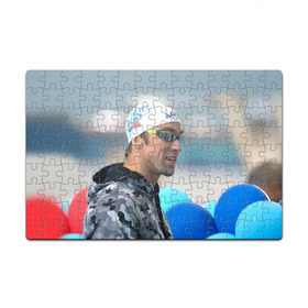 Пазл магнитный 126 элементов с принтом Swimmer в Екатеринбурге, полимерный материал с магнитным слоем | 126 деталей, размер изделия —  180*270 мм | Тематика изображения на принте: пловец