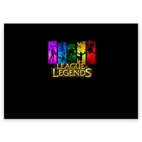 Поздравительная открытка с принтом LOL Heroes 2 в Екатеринбурге, 100% бумага | плотность бумаги 280 г/м2, матовая, на обратной стороне линовка и место для марки
 | l.o.l | league of legends | игры | лига легенд | лол