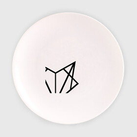 Тарелка 3D с принтом Лиса геометрия в Екатеринбурге, фарфор | диаметр - 210 мм
диаметр для нанесения принта - 120 мм | геометрия | лиса | стиль | треугольники