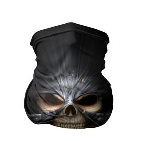 Бандана-труба 3D с принтом Скелет в маске в Екатеринбурге, 100% полиэстер, ткань с особыми свойствами — Activecool | плотность 150‒180 г/м2; хорошо тянется, но сохраняет форму | warhammer | хаос | череп