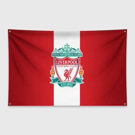 Флаг-баннер с принтом Liverpool FC в Екатеринбурге, 100% полиэстер | размер 67 х 109 см, плотность ткани — 95 г/м2; по краям флага есть четыре люверса для крепления | англия | клуб | ливерпуль | фк | футбол | футбольный
