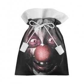 Подарочный 3D мешок с принтом Милый клоун в Екатеринбурге, 100% полиэстер | Размер: 29*39 см | злобный