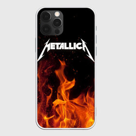 Чехол для iPhone 12 Pro Max с принтом Metallica fire в Екатеринбурге, Силикон |  | металлика
