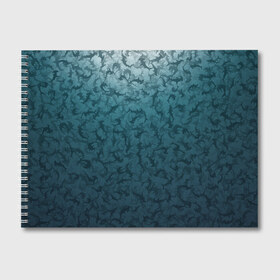 Альбом для рисования с принтом Акулы-молоты в Екатеринбурге, 100% бумага
 | матовая бумага, плотность 200 мг. | камуфляж | море | океан | рыба