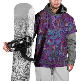 Накидка на куртку 3D с принтом Йога в Екатеринбурге, 100% полиэстер |  | Тематика изображения на принте: ёга | индия | ом | птлатес | спорт | фитнес