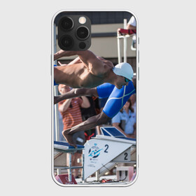 Чехол для iPhone 12 Pro с принтом Swimmer в Екатеринбурге, силикон | область печати: задняя сторона чехла, без боковых панелей | плавание | пловец. прыжок