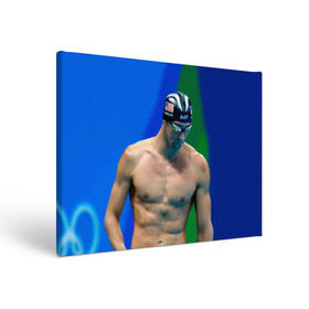 Холст прямоугольный с принтом Michael Phelps в Екатеринбурге, 100% ПВХ |  | бассейн | пловец | чемпион. фелепс