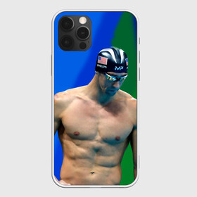 Чехол для iPhone 12 Pro с принтом Michael Phelps в Екатеринбурге, силикон | область печати: задняя сторона чехла, без боковых панелей | бассейн | пловец | чемпион. фелепс