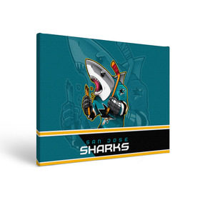 Холст прямоугольный с принтом San Jose Sharks в Екатеринбурге, 100% ПВХ |  | nhl | san jose sharks | sharks | stanley cup | кубок стенли | кубок стэнли | нхл | сан хосе | сан хосе шаркс | хоккей | хоккейный клуб | шаркс
