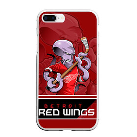 Чехол для iPhone 7Plus/8 Plus матовый с принтом Detroit Red Wings в Екатеринбурге, Силикон | Область печати: задняя сторона чехла, без боковых панелей | detroit red wings | nhl | stanley cup | детройд | детройт ред уингз | кубок стенли | кубок стэнли | марченко | нхл | хоккей | хоккейный клуб