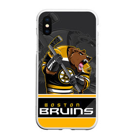 Чехол для iPhone XS Max матовый с принтом Boston Bruins в Екатеринбурге, Силикон | Область печати: задняя сторона чехла, без боковых панелей | Тематика изображения на принте: boston bruins | nhl | stanley cup | бостон | бостон брюинз | брюинз | брюинс | кубок стенли | кубок стэнли | нхл | хоккей | хоккейный клуб | худобин