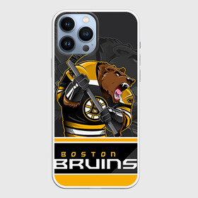 Чехол для iPhone 13 Pro Max с принтом Boston Bruins в Екатеринбурге,  |  | Тематика изображения на принте: boston bruins | nhl | stanley cup | бостон | бостон брюинз | брюинз | брюинс | кубок стенли | кубок стэнли | нхл | хоккей | хоккейный клуб | худобин