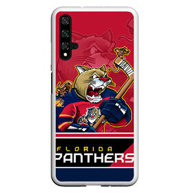 Чехол для Honor 20 с принтом Florida Panthers в Екатеринбурге, Силикон | Область печати: задняя сторона чехла, без боковых панелей | Тематика изображения на принте: florida panthers | nhl | stanley cup | кубок стенли | кубок стэнли | нхл | флорида пантерз | флорида пантеры | хоккей | хоккейный клуб