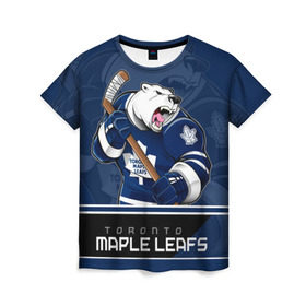 Женская футболка 3D с принтом Toronto Maple Leafs в Екатеринбурге, 100% полиэфир ( синтетическое хлопкоподобное полотно) | прямой крой, круглый вырез горловины, длина до линии бедер | nhl | stanley cup | toronto maple leafs | валиев | кубок стенли | кубок стэнли | мэпл лифс | нхл | сошников | торонто | торонто мейпл лифс | хоккей | хоккейный клуб