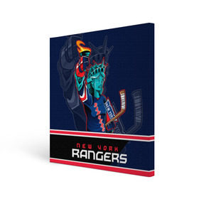 Холст квадратный с принтом New York Rangers в Екатеринбурге, 100% ПВХ |  | new york rangers | nhl | stanley cup | кубок стенли | кубок стэнли | нхл | нью йорк рейнджерс | нью йорк рейнджеры | рейнджеры | хоккей | хоккейный клуб