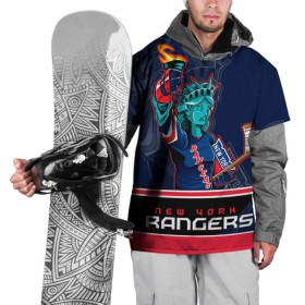 Накидка на куртку 3D с принтом New York Rangers в Екатеринбурге, 100% полиэстер |  | new york rangers | nhl | stanley cup | кубок стенли | кубок стэнли | нхл | нью йорк рейнджерс | нью йорк рейнджеры | рейнджеры | хоккей | хоккейный клуб