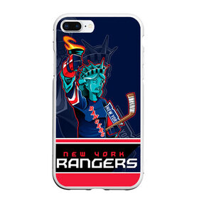 Чехол для iPhone 7Plus/8 Plus матовый с принтом New York Rangers в Екатеринбурге, Силикон | Область печати: задняя сторона чехла, без боковых панелей | new york rangers | nhl | stanley cup | кубок стенли | кубок стэнли | нхл | нью йорк рейнджерс | нью йорк рейнджеры | рейнджеры | хоккей | хоккейный клуб