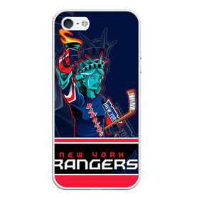 Чехол для iPhone 5/5S матовый с принтом New York Rangers в Екатеринбурге, Силикон | Область печати: задняя сторона чехла, без боковых панелей | new york rangers | nhl | stanley cup | кубок стенли | кубок стэнли | нхл | нью йорк рейнджерс | нью йорк рейнджеры | рейнджеры | хоккей | хоккейный клуб