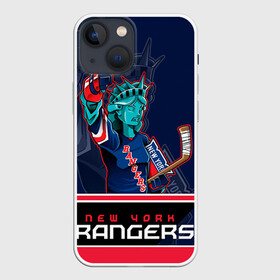 Чехол для iPhone 13 mini с принтом New York Rangers в Екатеринбурге,  |  | new york rangers | nhl | stanley cup | кубок стенли | кубок стэнли | нхл | нью йорк рейнджерс | нью йорк рейнджеры | рейнджеры | хоккей | хоккейный клуб