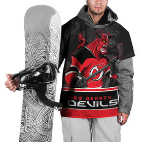 Накидка на куртку 3D с принтом New Jersey Devils в Екатеринбурге, 100% полиэстер |  | new jersey devils | nhl | stanley cup | дъяволы нью джерси | калинин | кубок стенли | кубок стэнли | нхл | нью джерси девилз | хоккей | хоккейный клуб