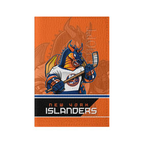 Обложка для паспорта матовая кожа с принтом New York Islanders в Екатеринбурге, натуральная матовая кожа | размер 19,3 х 13,7 см; прозрачные пластиковые крепления | new york islanders | nhl | stanley cup | айлендерс | кубок стенли | кубок стэнли | кулемин | нхл | нью йорк айлендерс | хоккей | хоккейный клуб