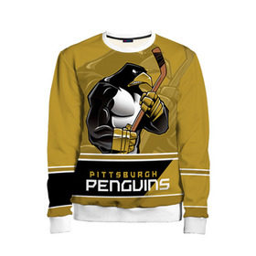 Детский свитшот 3D с принтом Pittsburgh Penguins в Екатеринбурге, 100% полиэстер | свободная посадка, прямой крой, мягкая тканевая резинка на рукавах и понизу свитшота | nhl | pittsburgh penguins | stanley cup | кросби | кубок стенли | кубок стэнли | малкин | нхл | пингвинс | питтсбург пингвинз | сидни кросби | хоккей | хоккейный клуб