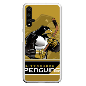 Чехол для Honor 20 с принтом Pittsburgh Penguins в Екатеринбурге, Силикон | Область печати: задняя сторона чехла, без боковых панелей | nhl | pittsburgh penguins | stanley cup | кросби | кубок стенли | кубок стэнли | малкин | нхл | пингвинс | питтсбург пингвинз | сидни кросби | хоккей | хоккейный клуб