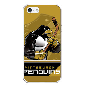 Чехол для iPhone 5/5S матовый с принтом Pittsburgh Penguins в Екатеринбурге, Силикон | Область печати: задняя сторона чехла, без боковых панелей | nhl | pittsburgh penguins | stanley cup | кросби | кубок стенли | кубок стэнли | малкин | нхл | пингвинс | питтсбург пингвинз | сидни кросби | хоккей | хоккейный клуб