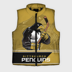 Мужской жилет утепленный 3D с принтом Pittsburgh Penguins в Екатеринбурге,  |  | nhl | pittsburgh penguins | stanley cup | кросби | кубок стенли | кубок стэнли | малкин | нхл | пингвинс | питтсбург пингвинз | сидни кросби | хоккей | хоккейный клуб