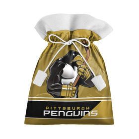 Подарочный 3D мешок с принтом Pittsburgh Penguins в Екатеринбурге, 100% полиэстер | Размер: 29*39 см | Тематика изображения на принте: nhl | pittsburgh penguins | stanley cup | кросби | кубок стенли | кубок стэнли | малкин | нхл | пингвинс | питтсбург пингвинз | сидни кросби | хоккей | хоккейный клуб