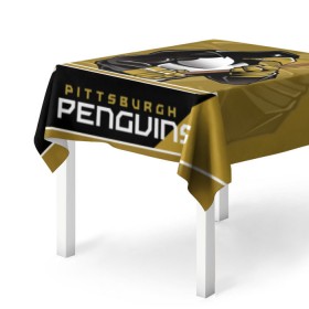 Скатерть 3D с принтом Pittsburgh Penguins в Екатеринбурге, 100% полиэстер (ткань не мнется и не растягивается) | Размер: 150*150 см | nhl | pittsburgh penguins | stanley cup | кросби | кубок стенли | кубок стэнли | малкин | нхл | пингвинс | питтсбург пингвинз | сидни кросби | хоккей | хоккейный клуб