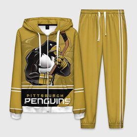 Мужской костюм 3D с принтом Pittsburgh Penguins в Екатеринбурге, 100% полиэстер | Манжеты и пояс оформлены тканевой резинкой, двухслойный капюшон со шнурком для регулировки, карманы спереди | nhl | pittsburgh penguins | stanley cup | кросби | кубок стенли | кубок стэнли | малкин | нхл | пингвинс | питтсбург пингвинз | сидни кросби | хоккей | хоккейный клуб