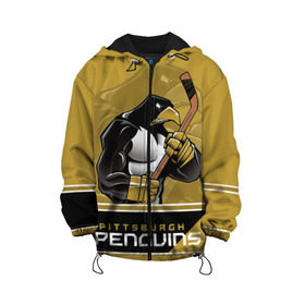 Детская куртка 3D с принтом Pittsburgh Penguins в Екатеринбурге, 100% полиэстер | застежка — молния, подол и капюшон оформлены резинкой с фиксаторами, по бокам — два кармана без застежек, один потайной карман на груди, плотность верхнего слоя — 90 г/м2; плотность флисового подклада — 260 г/м2 | nhl | pittsburgh penguins | stanley cup | кросби | кубок стенли | кубок стэнли | малкин | нхл | пингвинс | питтсбург пингвинз | сидни кросби | хоккей | хоккейный клуб