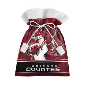 Подарочный 3D мешок с принтом Arizona Coyotes в Екатеринбурге, 100% полиэстер | Размер: 29*39 см | Тематика изображения на принте: arizona coyotes | nhl | stanley cup | аризона койотис | аризона койоты | кубок стенли | кубок стэнли | нхл | хоккей | хоккейный клуб