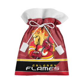 Подарочный 3D мешок с принтом Calgary Flames в Екатеринбурге, 100% полиэстер | Размер: 29*39 см | Тематика изображения на принте: calgary flames | nhl | stanley cup | калгари флэймз | кубок стенли | кубок стэнли | нхл | флэймс | хоккей | хоккейный клуб