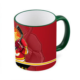 Кружка 3D с принтом Calgary Flames в Екатеринбурге, керамика | ёмкость 330 мл | Тематика изображения на принте: calgary flames | nhl | stanley cup | калгари флэймз | кубок стенли | кубок стэнли | нхл | флэймс | хоккей | хоккейный клуб