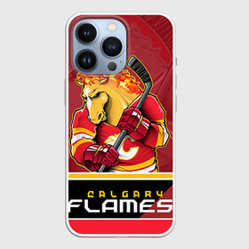 Чехол для iPhone 13 Pro с принтом Calgary Flames в Екатеринбурге,  |  | Тематика изображения на принте: calgary flames | nhl | stanley cup | калгари флэймз | кубок стенли | кубок стэнли | нхл | флэймс | хоккей | хоккейный клуб